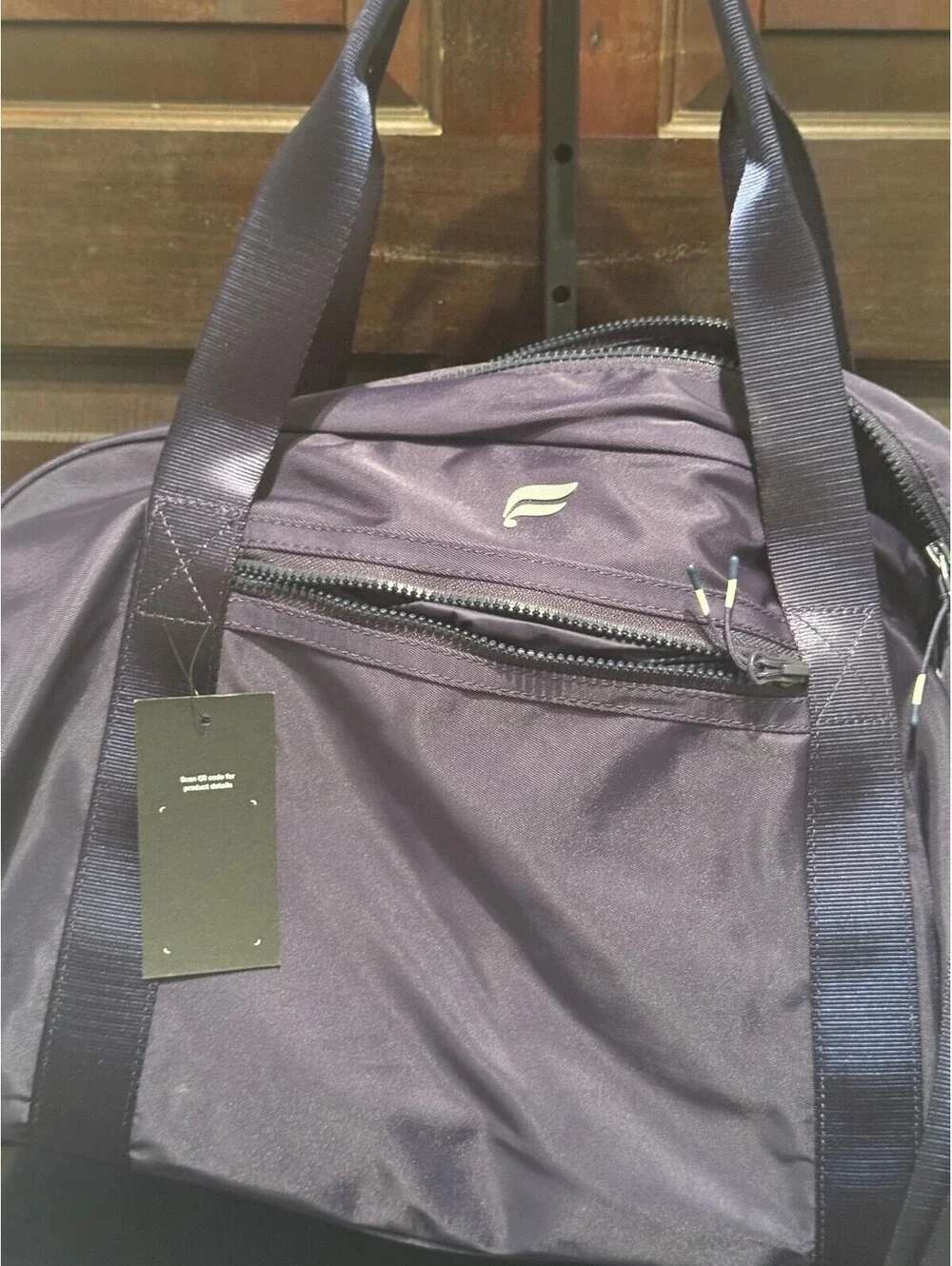 Fabletics Navy Blue Duffel Bag with Adjustable Strap